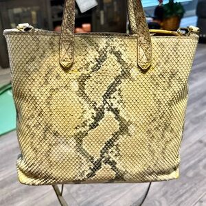 Madewell Snake Print Mini Bag - Tan and Brown